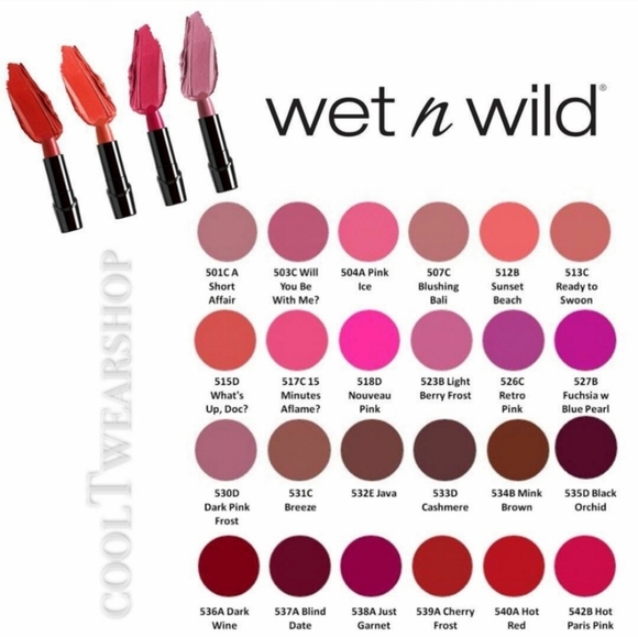🍒 5/$20 new Wet n Wild Hot Paris Pink Lipstick Lippie Beauty Makeup Sephora - Picture 4 of 14